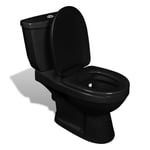 JUNE SALE® WC Toilette - Cuvette avec réservoir Noir ,70 x 39 x 76 cm - 1593