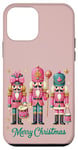 iPhone 12 mini Preppy Pink Nut cracker Merry Christmas Cute Xmas Nutcracker Case