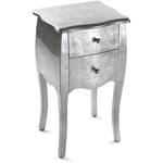 Cagliari Table de chevet Petite table Décoration ou Table d'appoint pour la chambre ou le salon Meuble Rangement, avec 2 tiroirs, Dimensions (h x l x