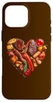 Coque pour iPhone 16 Pro Max Valentine BBQ Grill Viande Cœur Dad & Chef Food Graphic