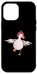 Coque pour iPhone 12 Pro Max Canard blanc avec ailes déployées