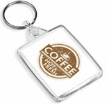 1 x Coffee Hot & Fresh Shop Cafe Drink - Keyring - IP02 - Mum Dad Kids Gift#7230