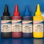 4X100ml PIGMENT INK REFILL BOTTLES EPSON WF 3620DWF 3640DTWF 7110DTW Non OEM