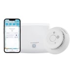 Homematic IP Smart Home 158097A1 Kit de démarrage Mini – Détecteur de fumée, Alarme Locale Via la sirène et par Notification Push dans l'application Smartphone, éclairage d'urgence LED intégré