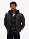 Superdry Military MA1 Bomber Jacket, Washed Dark Green