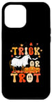 Coque pour iPhone 12 Pro Max Trick or Trot Citrouille d'Halloween amusante et cheval fantôme mignon