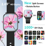 Popglory Smart Watch for Women Men Kids, 1.69" Smartwatch, 48mm Fitness Tracker