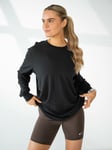 Nike One Relaxed Dri-Fit Long Sleeve - Dame - Sort - XL