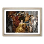 Big Box Art The First Book of Kings in The Bible by Peter Paul Rubens Framed Wall Art Picture Print Ready to Hang, Oak A2 (62 x 45 cm)