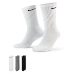 Nike Mixte Everyday Cushioned Lot de 3 paires de chaussettes, Multicolore - 38- 42 EU (Taille fabricant: M)