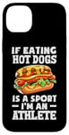 Coque pour iPhone 14 Plus Si manger des hot dogs est un sport, je suis un athlète, un hot dog amusant