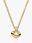 Eclectica Pre-Loved 18ct Gold Plated Swarovski Crystal Heart Pendant Necklace, Dated Circa 1980s