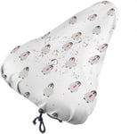 lucky-bonbon Penguin Couple theme Waterproof Keep Dry Bike Seat Cover The Perfect Bicycle Seat Cover Waterproof Sunscreen And Dustproof For All Bicycle Exercise.