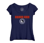 T-Shirt Femme Col Echancré Bagua Man Iron Super Héros Parodie Film Series