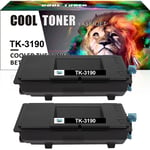 2BK Toner Cartridges for Kyocera ECOSYS M3660idn M3665idn P3060dn P3155dn TK3190