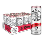 WHITE CLAW | Raspberry | Alcoholic Sparkling Water with a hint of natural flavours | Light and Refreshing Taste | 4.5% ABV | 95 kcal | UK’s #1 Hard Seltzer | 12 x 330ml can pack