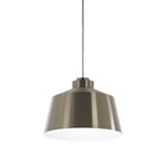 EGLO Suspension luminaire Southery, lustre pour salon et salle à manger, plafonnier élégant à suspendre en métal bruni et blanc, douille E27