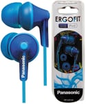 Panasonic RP-HJE125E-A Ergo Fit  Earphones Headphones For iPhone iPod MP3 - BLUE