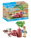 Playmobil 71627 Rocher avec araignée géante - Wiltopia - Comprend Un Personnage, Un Rocher avec Fonction catapulte, Une Tarentule, Deux Petites araignées Ainsi Que des Accessoires - Dès 4 Ans