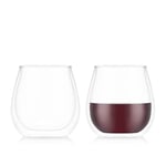 BODUM SKAMAL Set of 2 Double Walled Wine Glasses - Pinot, 0.5 L