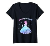 Womens Funny T-Shirt Cornrose Princess Korn Schnapps Party V-Neck T-Shirt