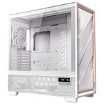 Antec Flux PRO Full Tower Tempered Glass, White/Wood, 6x Fans, E-ATX/ATX/mATX/mITX Compatible - White