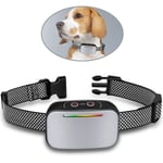 Collier anti-aboiement automatique pour chiens, contrôle intelligent des aboiements, étanche IP67, indicateur LED - Argent