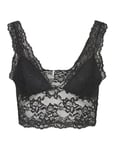 PIECES Women's Pclina Lace Bra Top Noos Bustier, Black, 8 (Manufacturer Size: X-Small)