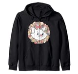 Disney The Aristocats Marie Floral Portrait Zip Hoodie