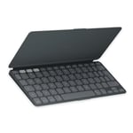 Logitech Keys-To-Go 2 Portable Wireless iPad Keyboard With Built-in Cover, Slim, Compact Wireless Keyboard for iPad, iPhone, Mac, Apple TV, Easily Switch Between Devices, QWERTY UK Layout - Graphite