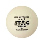 STAG 3 Star Supreme Lot de 3 balles de Tennis de Table en Plastique Blanc