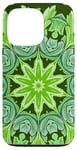 iPhone 13 Pro Ailanthus Leaves Pattern Design Cut Out Lime And Tea Case