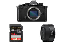 NIKON Hybride Z f + Carte Sandisk 64GB + Z 28mm f/2.8 + Poignée Grip