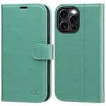 OCASE for iPhone 16 Pro Max Case, PU Leather Wallet, Magnetic Flip Folio Cover with RFID Blocking, Card Holders, Shockproof TPU, and Kickstand for 6.9 Inch iPhone 16 Pro Max (2024), Green