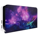 PlayVital Purple Galaxy Custom Dock Cover for Nintendo Switch OLED, Dust Anti Scratch PC Hard Faceplate Shell Cover for Nintendo Switch OLED Charging Dock - Dock NOT Included