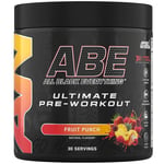 Applied Nutrition ABE Pre Workout - All Black Everything Pre Workout Powder, Energy & Physical Performance with Citrulline, Creatine, Beta Alanine (375g - 30 Servings) (Fruit Punch)