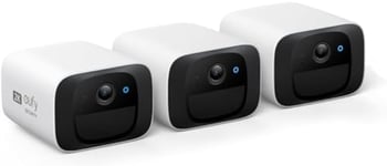 eufy Security SoloCam C210, Camera Surveillance WiFi, Camera Surveillance WiFi exterieure sans Fil, résolution 2K, Wi-FI 2,4 GHz, sans Frais Mensuels, 3 Pack