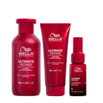 WELLA Kit Ultimate Repair Shampoo 250Ml + Conditioner 200Ml + Night Serum 30Ml