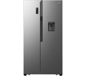 LOGIK LSBSDX23 American-Style Fridge Freezer - Inox, Silver/Grey