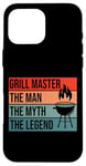 iPhone 16 Pro Max BBQ Smoker Grill Master The Man Myth Legend Retro Vintage Case