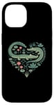 iPhone 14 Cute Alligator Heart Crocodile Gator for Kids Case