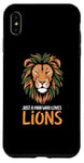 Coque pour iPhone XS Max Visage de lion drôle Meme Lions Citations Just A Man Who Loves Lions