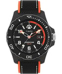 Timex Expedition North Montre pour hommes, 46 mm, bracelet noir écologique en deux parties, à ouverture rapide, cadran noir, boîtier noir TW2V66100