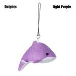 Ocean Animals Dolphin/whale Plush Toy Stuffed Doll Keychain Light Purple Dolphin