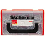 fischer - FixTainer de 105 chevilles à expansion et multi-matériaux SX Plus avec 105 vis / 60 SX Plus 6x30, 30 SX Plus 8x40, 15 SX Plus 10x50, 60 vis 4,5x40, 30 vis 5x55, 15 vis 6x85