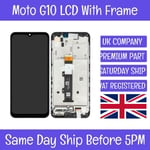 Motorola Moto G10 XT2127-2 LCD Screen Display Touch Digitizer Assembly W/ Frame