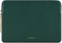 Housse Macbook Femme 13 Pouces Compatible Avec Macbook Pro 13"" 2022-2016 M2/M1, Macbook Air M1/M2 2020-2018 A2337, Sac De Protection Cuir Pu Étanche, Vert