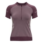 Under Armour Intelliknit Half Zip Short Sleeve Femme Mauve