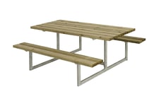 Basic bord- og benkesett lengde 177 cm - Piknikbord Grå,Beige Plus