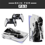 Adhesive Skin - Kompatibel för PS5 - Cover för att anpassa konsolen - Avtagbar vinylfilm - Matt satin HD-kvalitet (Disk, The last of us)